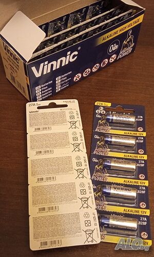 Vinnic 27A, MN27, L828F Alkaline, 12.0V - 40 батерии за дистанционно