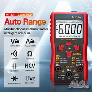 Компактен автоматичен мултиметър ANENG-M118A. TRUE RMS
