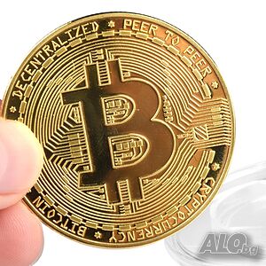 Колекционерска Биткойн монета. Bitcoin BTC | Нумизматика | Добрич