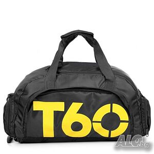 Унисекс спортен сак-раница T60 Black& Yellow