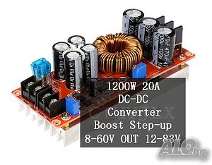 20A 1200W преобразувател на прав ток от DC 8-60V на DC 12-83V