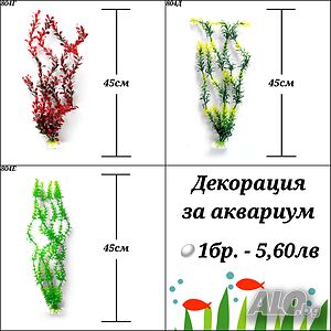 Декорация за аквариум. Изкуствени растения за аквариум и терариум. Изкуствени водорасли.