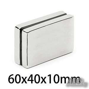 60x40x10mm неодимов МАГНИТ N52, magnet magnit neodimov магнит