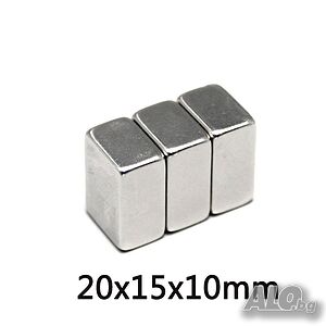 Неодимов магнит 20x15x10mm МАГНИТ неодимов N52, magnit от moqtmagazin.com (Моят магазин)