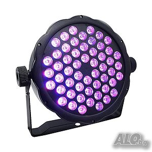 Светлинен прожектор, Par Led 54x3W Slim, Dmx вход-изход, Охладител