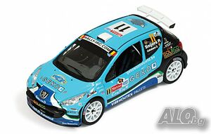 Peugeot 207 S2000 P.SNIJERS/C.COKELAERE 2010 - мащаб 1:43 на IXO моделът е нов в PVC дисплей-кейс