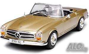 Mercedes-Benz 230 SL pagoda Cabriolet w113 1963 - мащаб 1:43 на Atlas модела е нов PVC дисплей-кейс