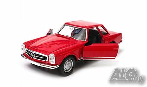 Mercedes-Benz 230 SL 1963 твърд покрив - мащаб 1:39 на Welly моделът е нов в кутия