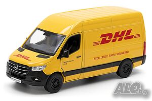 Mercedes-Benz Sprinter UPS или DHL - мащаб 1:48 на KinSmart моделът е нов в кутия