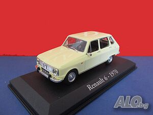 Renault 6 1970 - мащаб 1:43 на IXO-Altaya моделът е нов в PVC дисплей-кейс