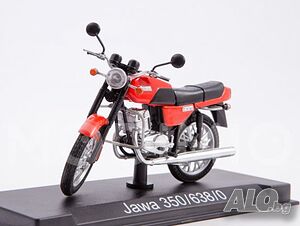 Jawa 350 typ 638-00 мотор 1986 - мащаб 1:24 на Наши мотоцикли моделът е нов в блистер