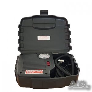 Компресор за гуми в куфар, 250PSI / 18Bar, 12V, 3м. кабел