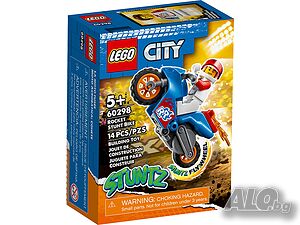 НОВИ! LEGO® City Stunt 60298 Каскадьорски мотоциклет ракета