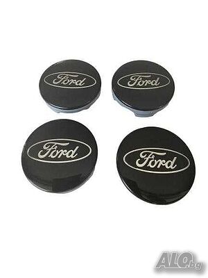 капачки за джанти Форд Ford 50mm черни комплект 4 броя