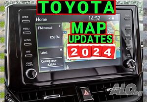 карти 2024/2025 Toyota Touch 2 ъпдейт навигация за Тойота CY17+ MM17/19 USB Европа Турция България