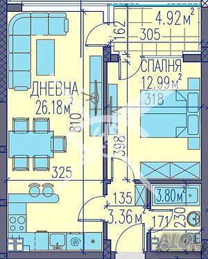 Двустаен апартамент Изгрев