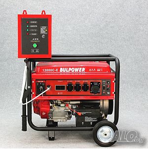 Генератор за ток 10kW BULPOWER 13000C-E Монофазен с ел. старт + ATS