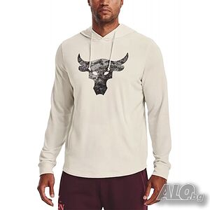 Мъжко горнище under armour x project rock terry hoodie ecru