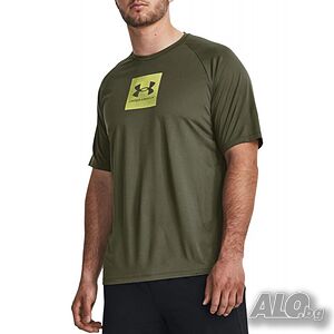 Мъжка тениска under armour tech print fill tee green