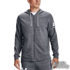 Мъжко спортно горнище under armour rival terry full zip hoodie grey