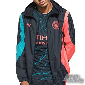 Мъжко спортно яке puma x manchester city fc pre match anthem jacket dark navy multi