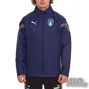 Мъжко яке puma x italy figc 2022 hidden hood track jacket blue