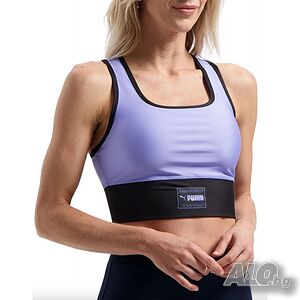 Дамско спортно бюстие puma fit skimmer training bra elektro purple