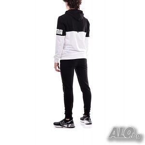 Мъжки спортен екип puma power tracksuit black white