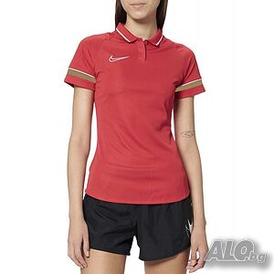 Дамска тениска nike dri fit academy 21 short sleeve polo red