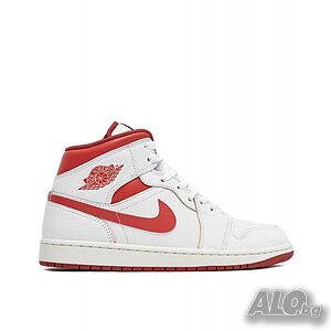 Мъжки спортни обувки NIKE Air Jordan 1 Mid Se Shoes White/Red