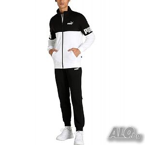 Мъжки спортен екип PUMA Power Colorblock Tracksuit Black/White