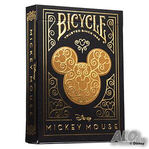 карти за игра BICYCLE MICKEY MOUSE BLACK AND GOLD нови