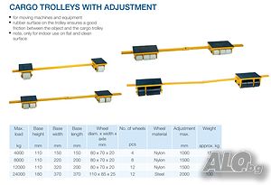 Количка за тежки товари регулируеми 4т-24т