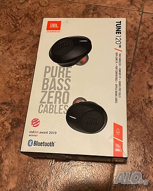 Aудио слушалки JBL Tune 120TWS, Безжични, In-Ear, Bluetooth True Wireless, Черни/Black