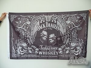 Jack Daniel’s знаме флаг Джак Даниелс уиски реклама хубаво мъжка бърлога