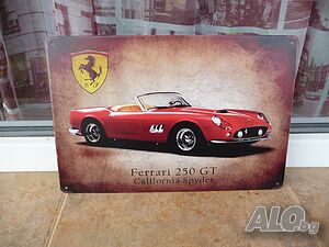 Ferrari 250 GT California Spider метална табела Ферари кола спортна