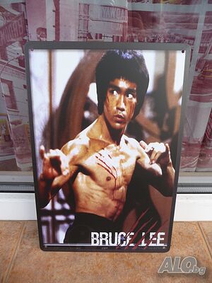 Bruce Lee метална табела Брус Лий карате кунг фу дракон бойни изкуства