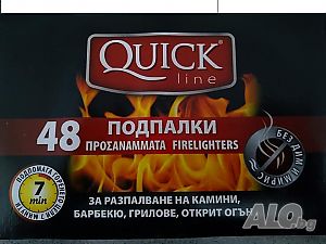 Разпалки, Подпалки 48 бр за запалване на камина, барбекю, открит огън