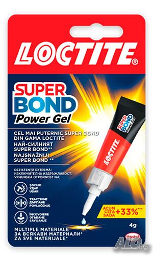 Лепило-гел секундно LOCTITE Super Bond POWER GEL 4 гр.