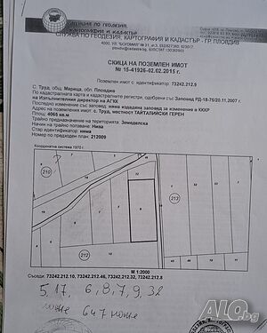 Земеделска земя, лице на асфалтов път, 30 Е / кв. м