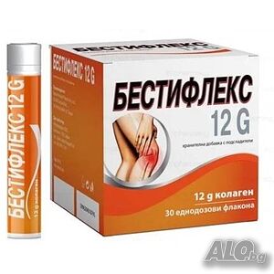 Бестифлекс 12G Колаген флакони 25 мл. 30 броя за здрави стави, коса и кожа