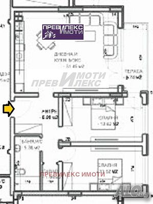 компактен апартамент с 2 сапални