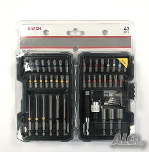 Bosch накрайници, битове, вложки и държачи 43 части, внос от Германия