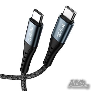 Кабел за телефон USB Type-C към Type-C 120cm (max 60W) 5Gbps