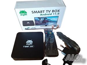 Нови quad core 1.7G tv box myAl T95 5G Android 11 4GB RAM 64GB ROM 12 месеца гаранция от вносител