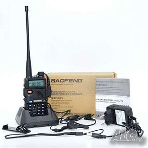 Нова Двубандова радиостанция UV-5R baofeng 5R 8w 3800mah от вносител 12 месеца гаранция.