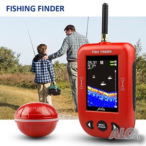 Нови промо Fish Finder XJ-01 Ultra безжичен ехолог Сонар за откриване на рибни пасажи 12 месеца гара