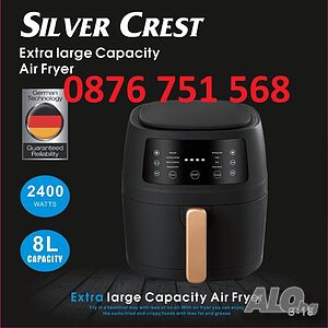 Промоция Нови 8 литра, 2400 W Уред за готвене с горещ въздух Silver Crest S 18, 6 и 8 литра, 2400 W