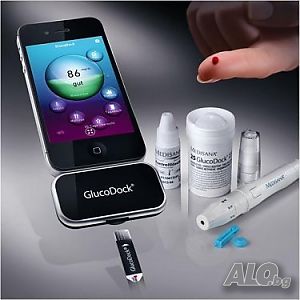 GlucoDock iPhone /за диабетици/Апарат за измерване на кръвната захар