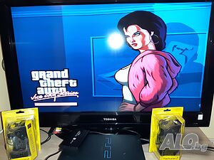 Плейстейшън 2 PS2 пълен комплект с 2бр. джойстик и 70 игри хард диск